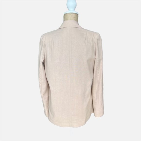 Three Piece Linen Set Size Small Top Blazer Pants - Picture 2 of 7